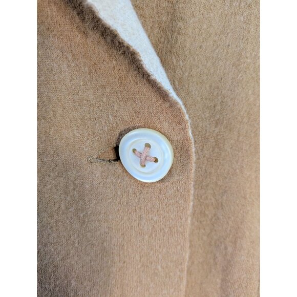Anthro HWR Womens Tan Double-Breasted Sweater Wool Blend Jacket, Size S - Picture 9 of 15